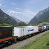 Intermodal freight on the Gotthard line